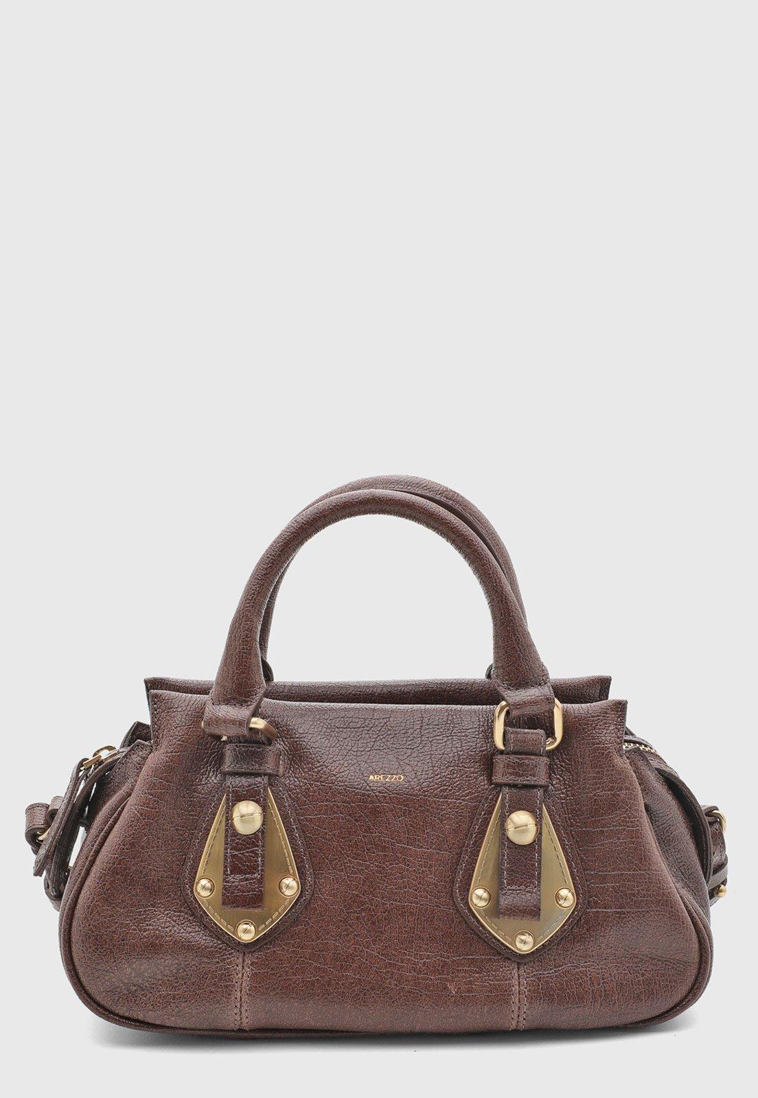Bolsa Feminina Arezzo Couro Estruturada Marrom