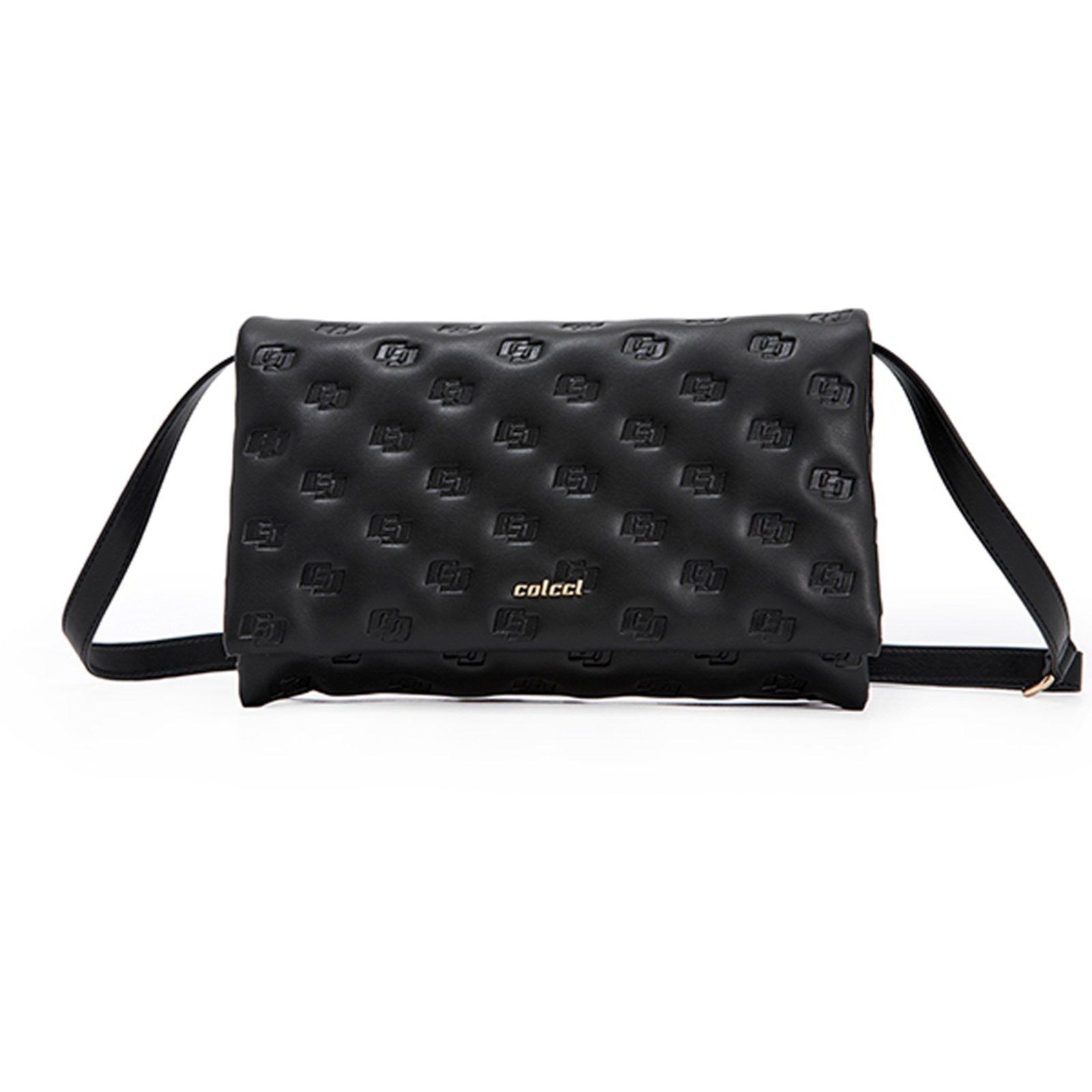 Bolsa Shoulder Colcci Texture Pr25 Preto Feminino