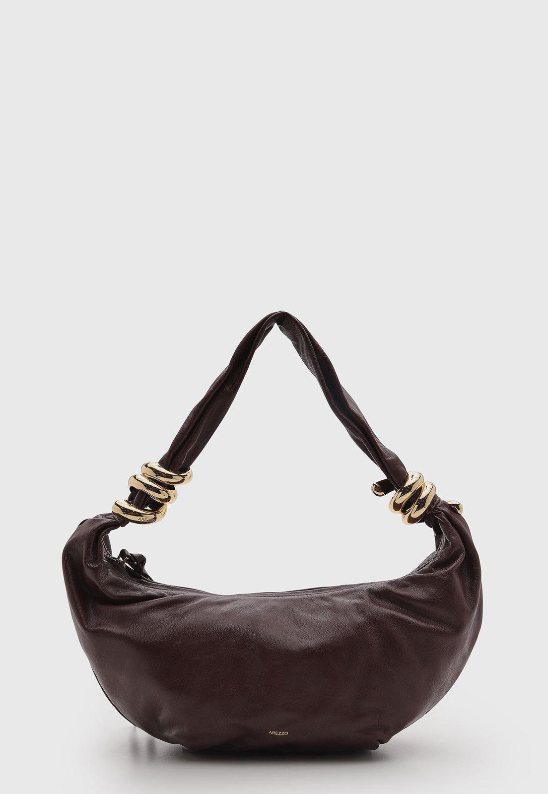 Bolsa Feminina Arezzo Estruturada Couro Bordô