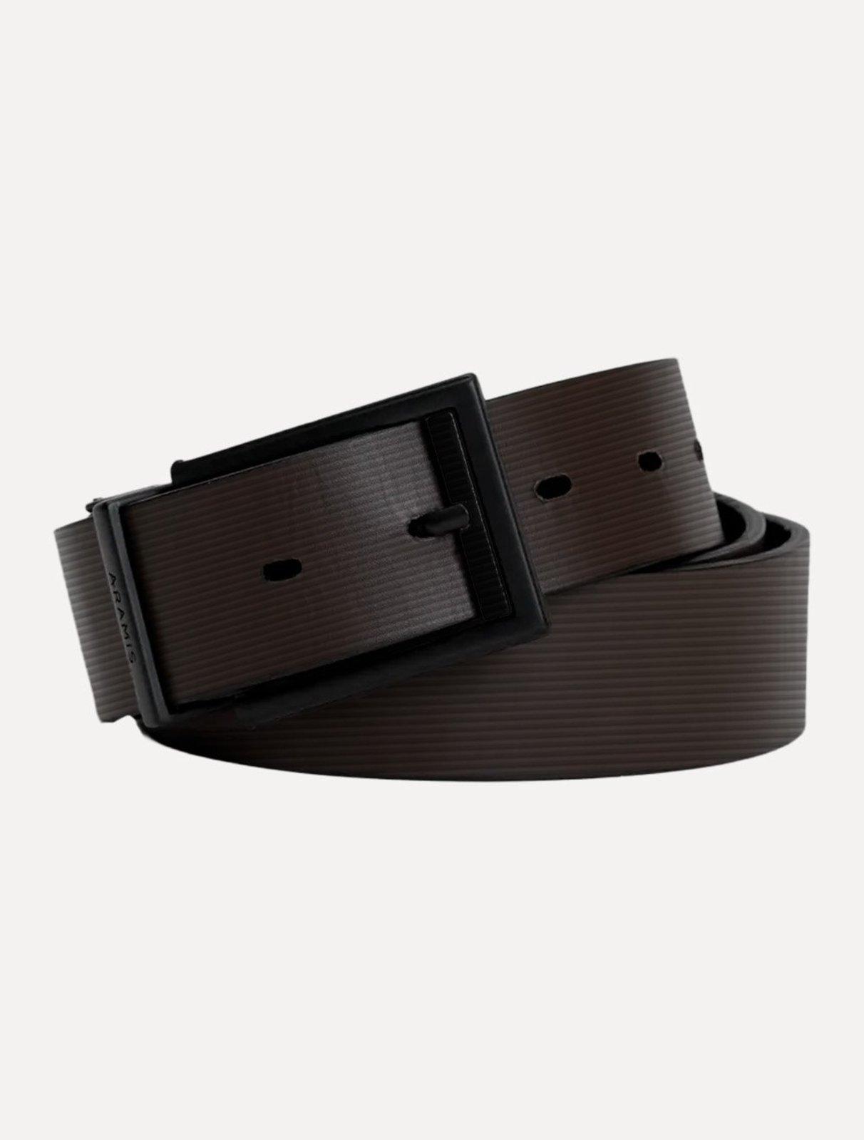Cinto Aramis Masculino Dupla Face Lines Preto/Café