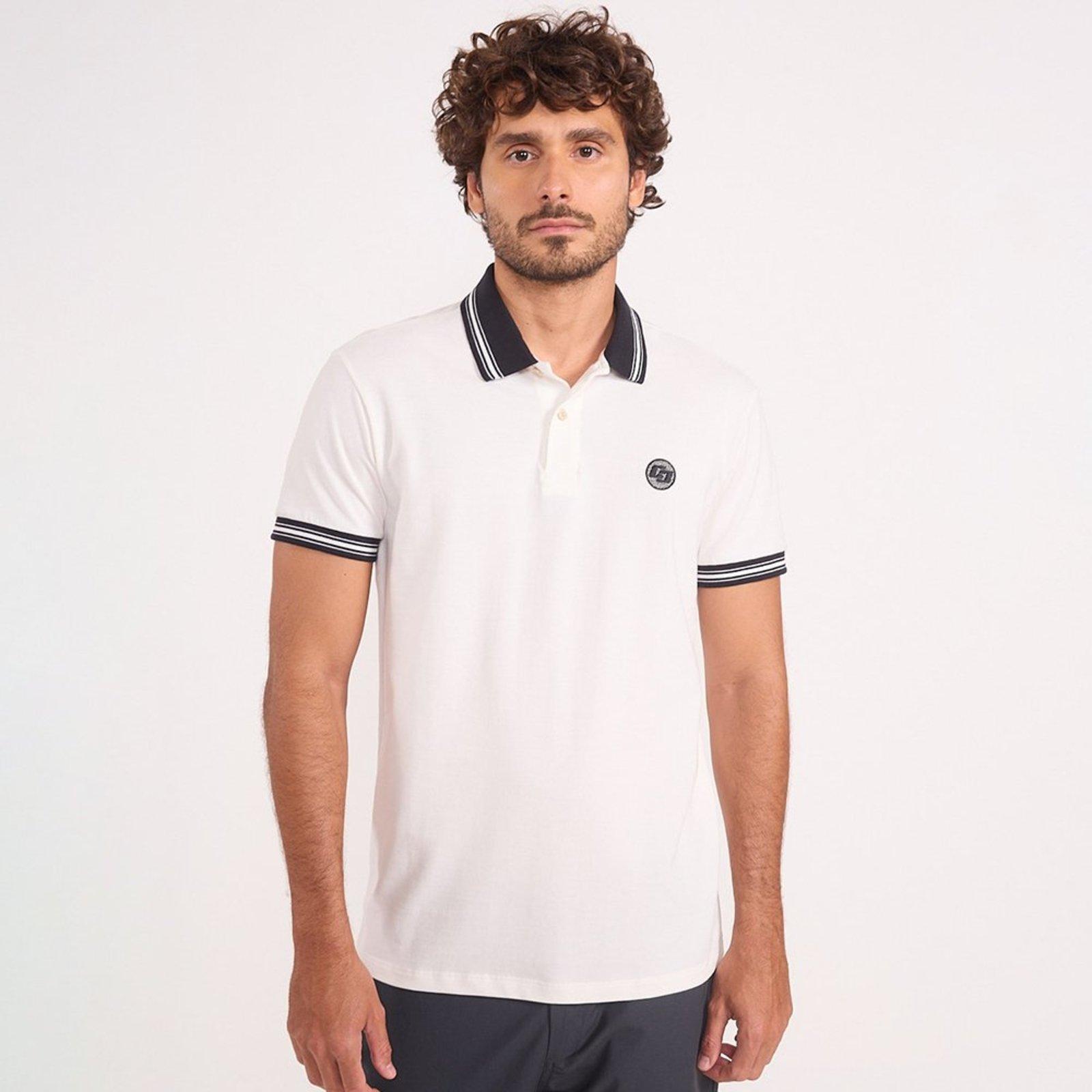 Camisa Polo Colcci Piquet Special In26 Off White Masculino