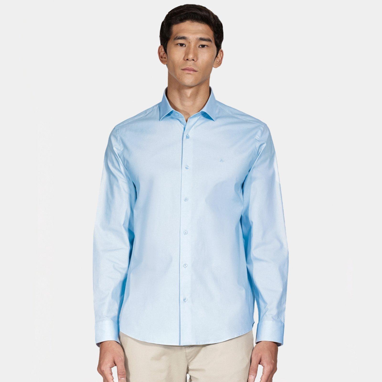 Camisa Aramis Regular Tricoline Stretch Pr26 Azul Masculino