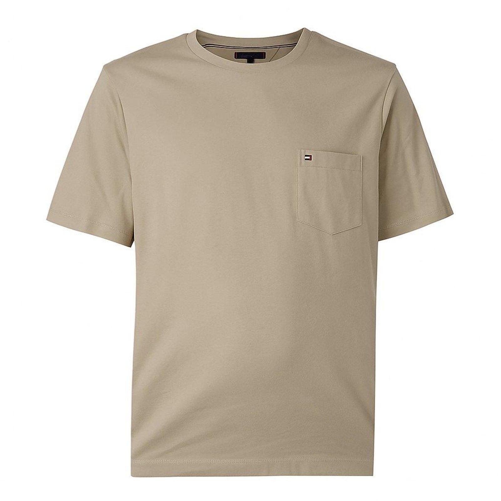 Camiseta Tommy Hilfiger Essential Pocket Tee Caqui