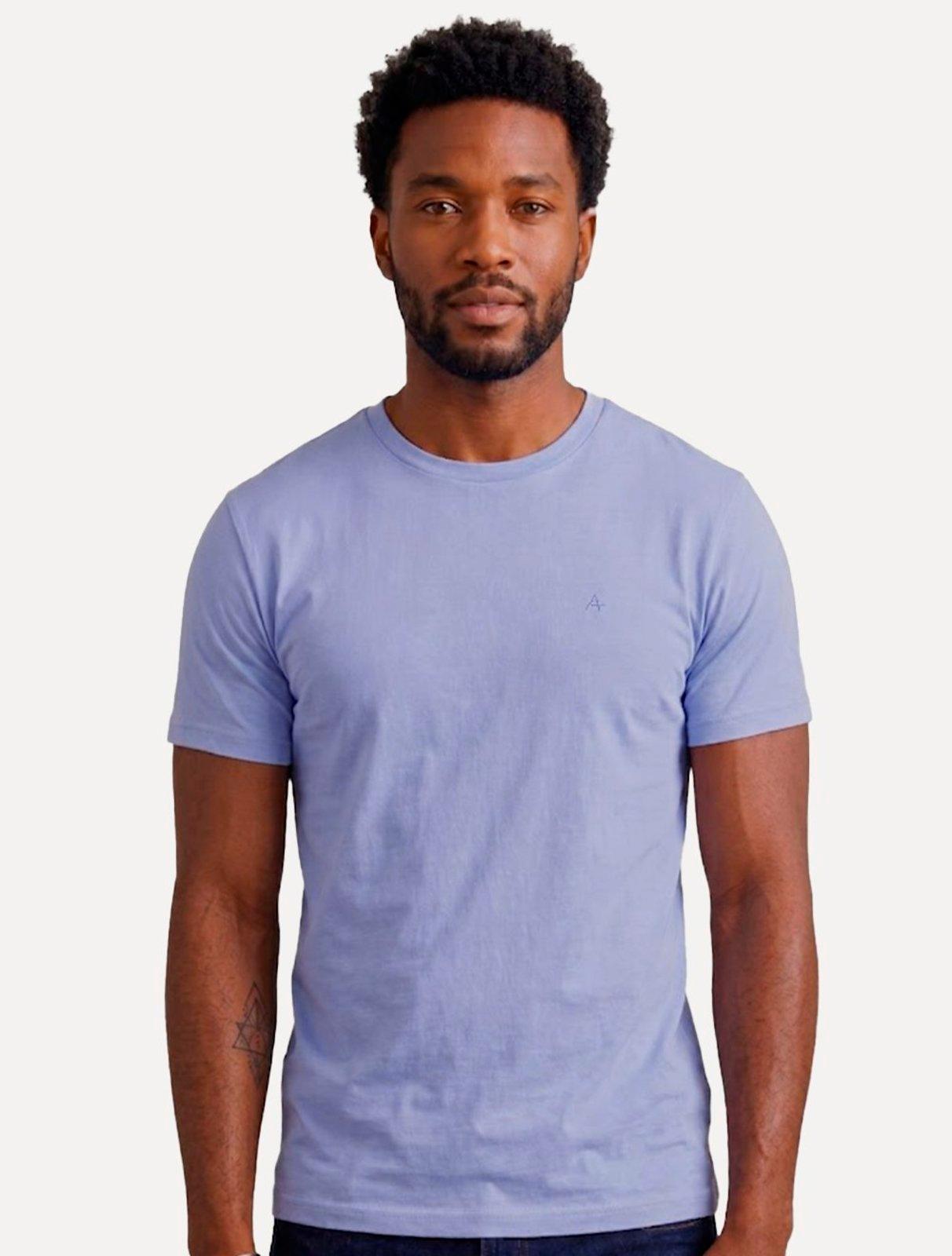 Camiseta Aramis Masculina Basic Lisa Mono Icon Chumbo Claro