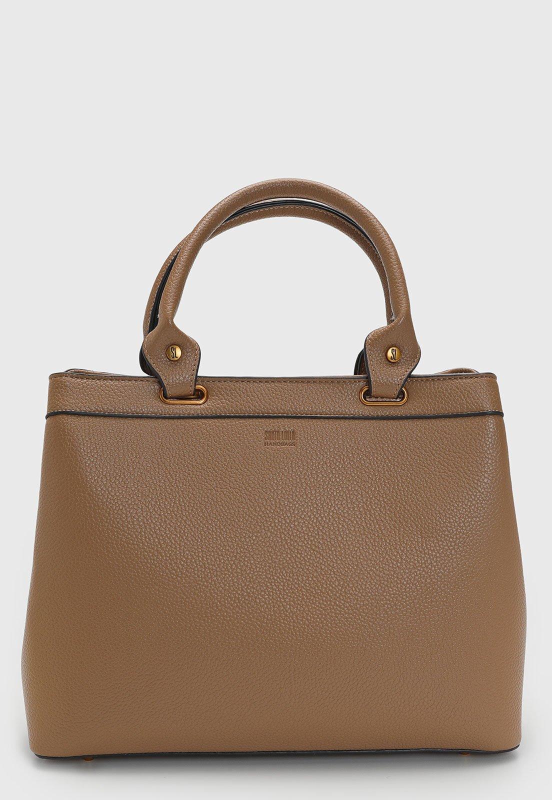 Bolsa Feminina Santa Lolla Grande Estruturada Caramelo