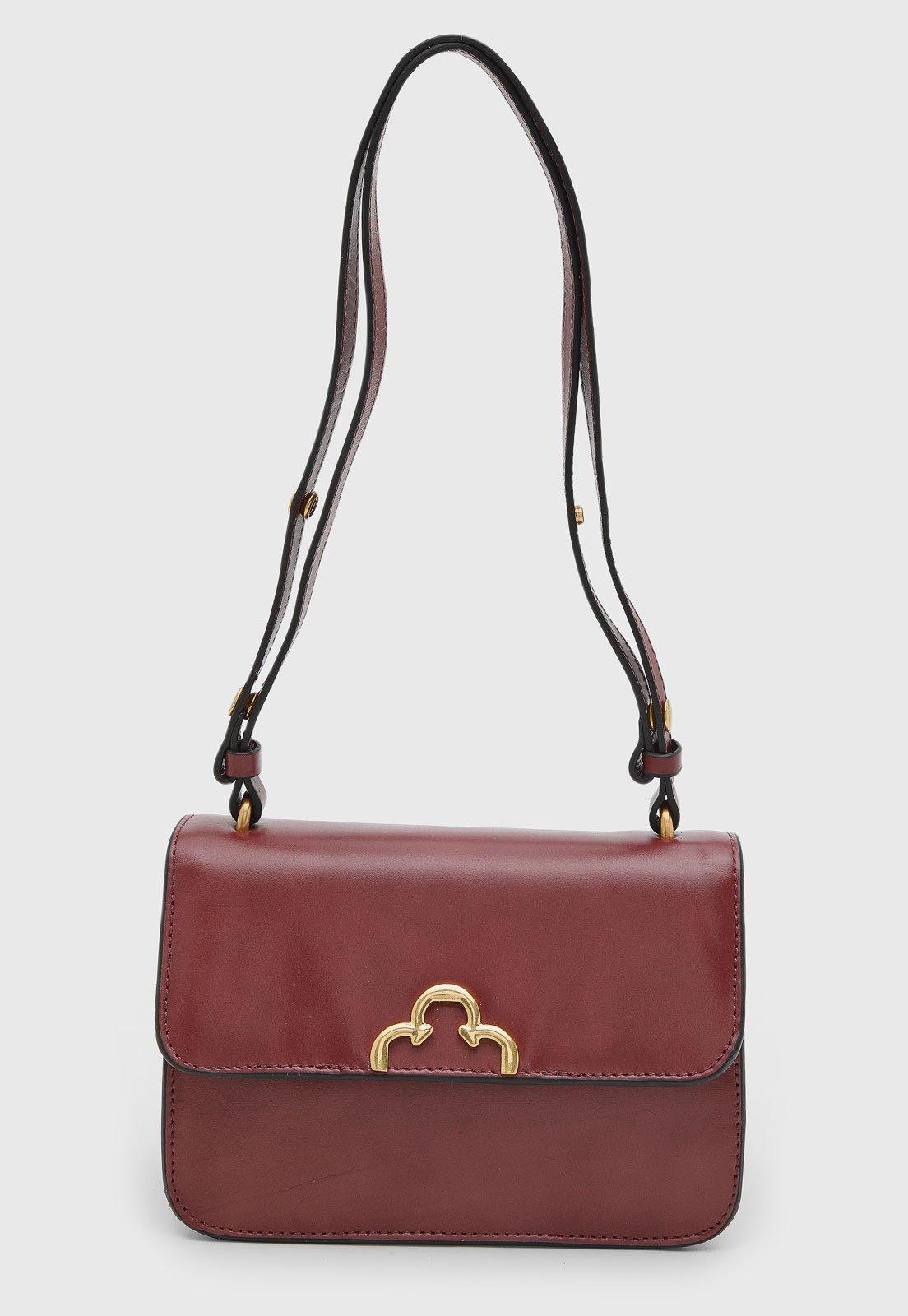Bolsa Capodarte Couro Retangular Vinho