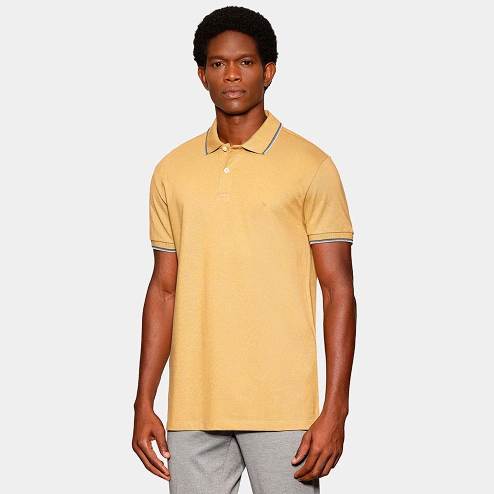 Camisa Polo Aramis Basic 4 Frisos In26 Amarelo Masculino