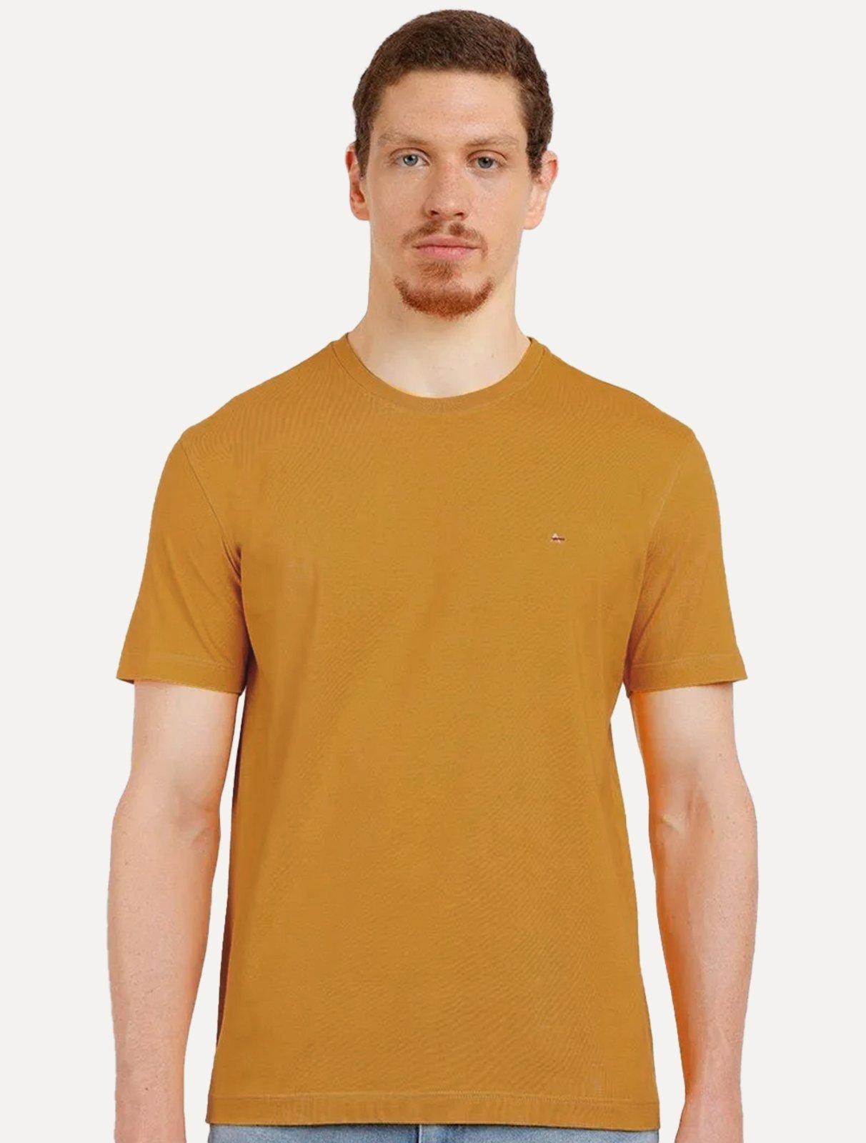 Camiseta Aramis Masculina Basic Lisa Dark Icon Marrom Claro