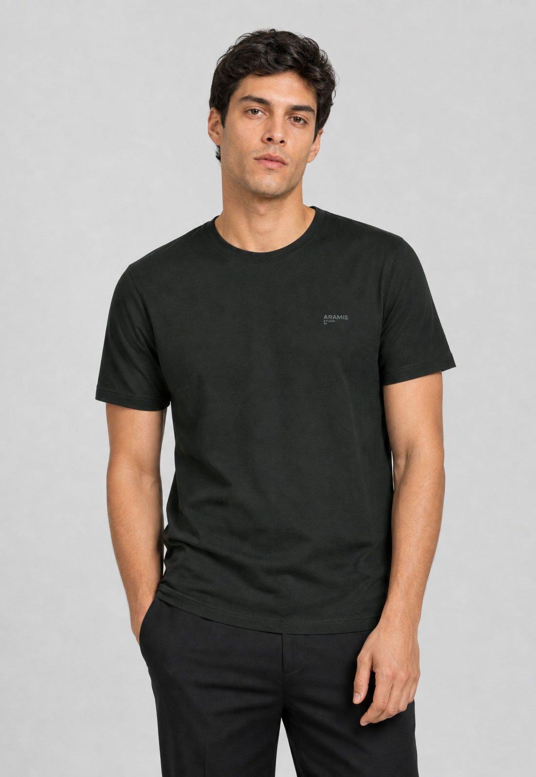 Camiseta Masculina Aramis Logo Preta