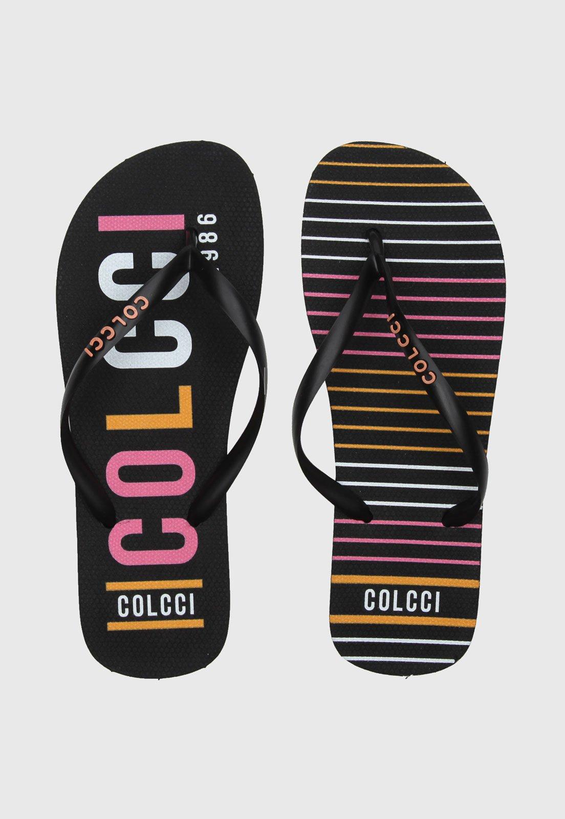 Chinelo Colcci Listras Preto