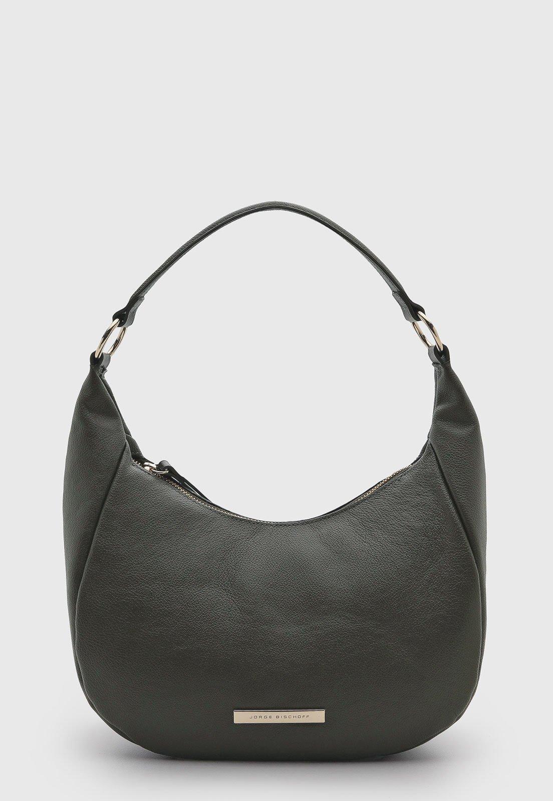 Bolsa Jorge Bischoff Couro Verde Militar