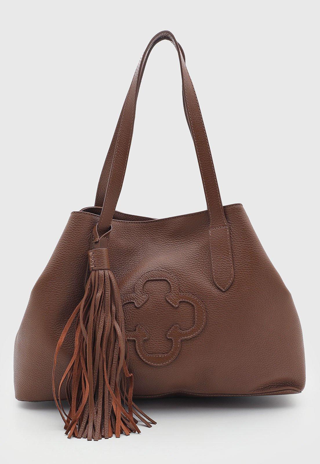 Bolsa Feminina Capodarte Grande Texturizada Marrom