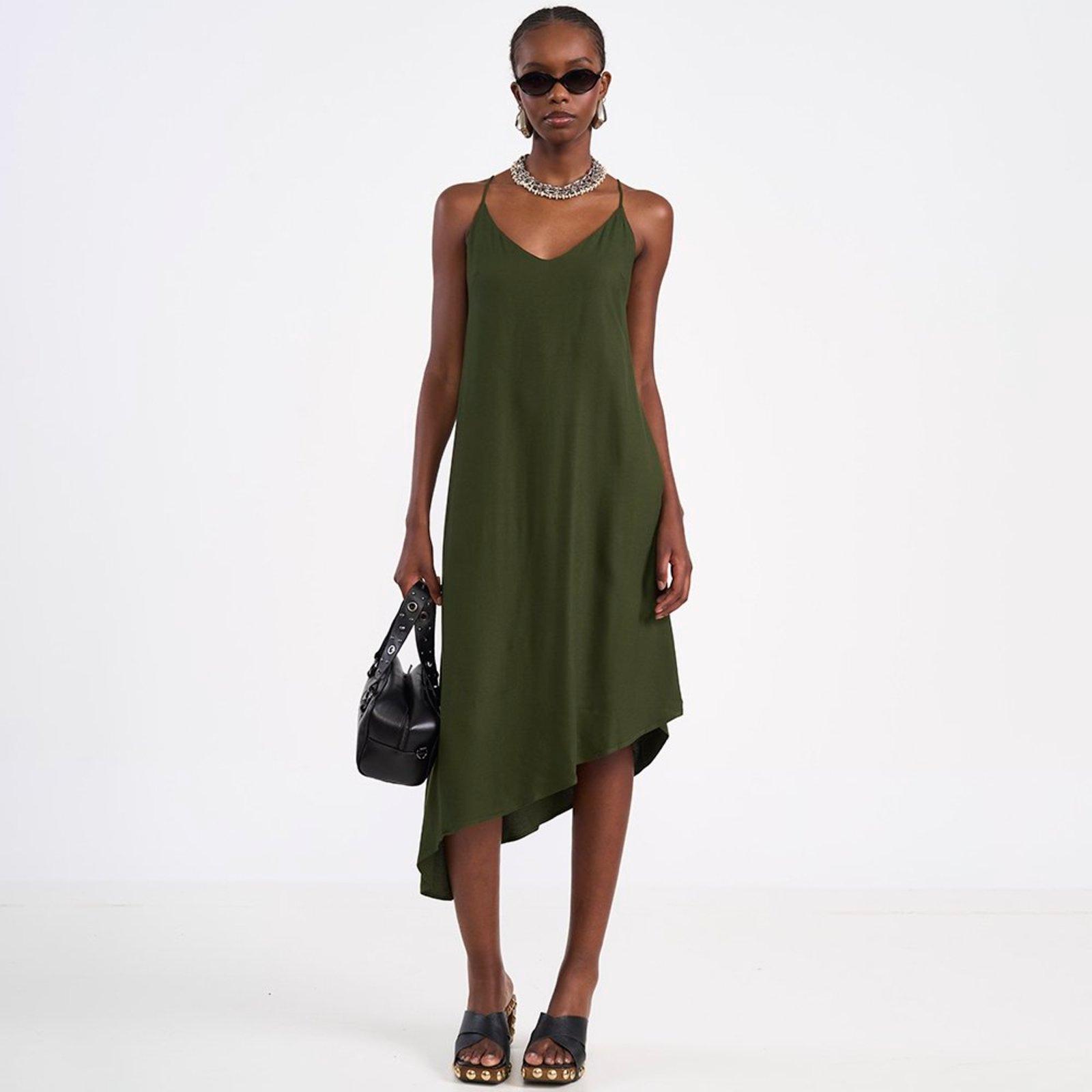 Vestido Mid Colcci Cut In26 Verde Feminino