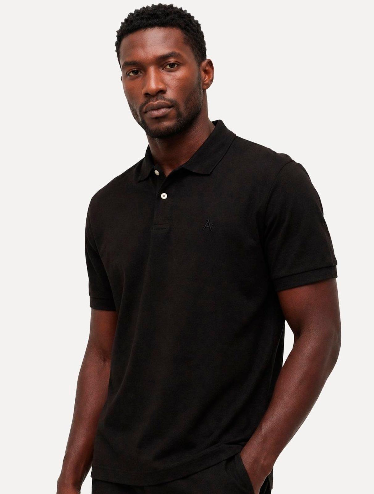 Polo Aramis Masculina Regular Basic Piquet Surton Dark Logo Preto