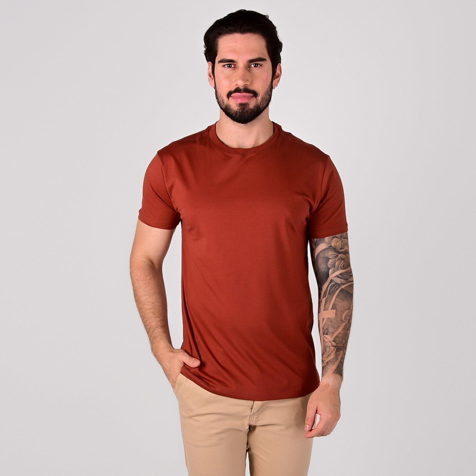 Camiseta Reserva Algodão Pima Terracota