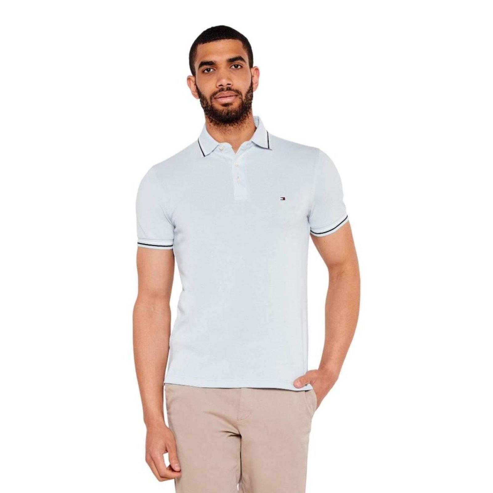 Camisa Polo Tommy Hilfiger Tipped Slim Fit Seasonal Azul