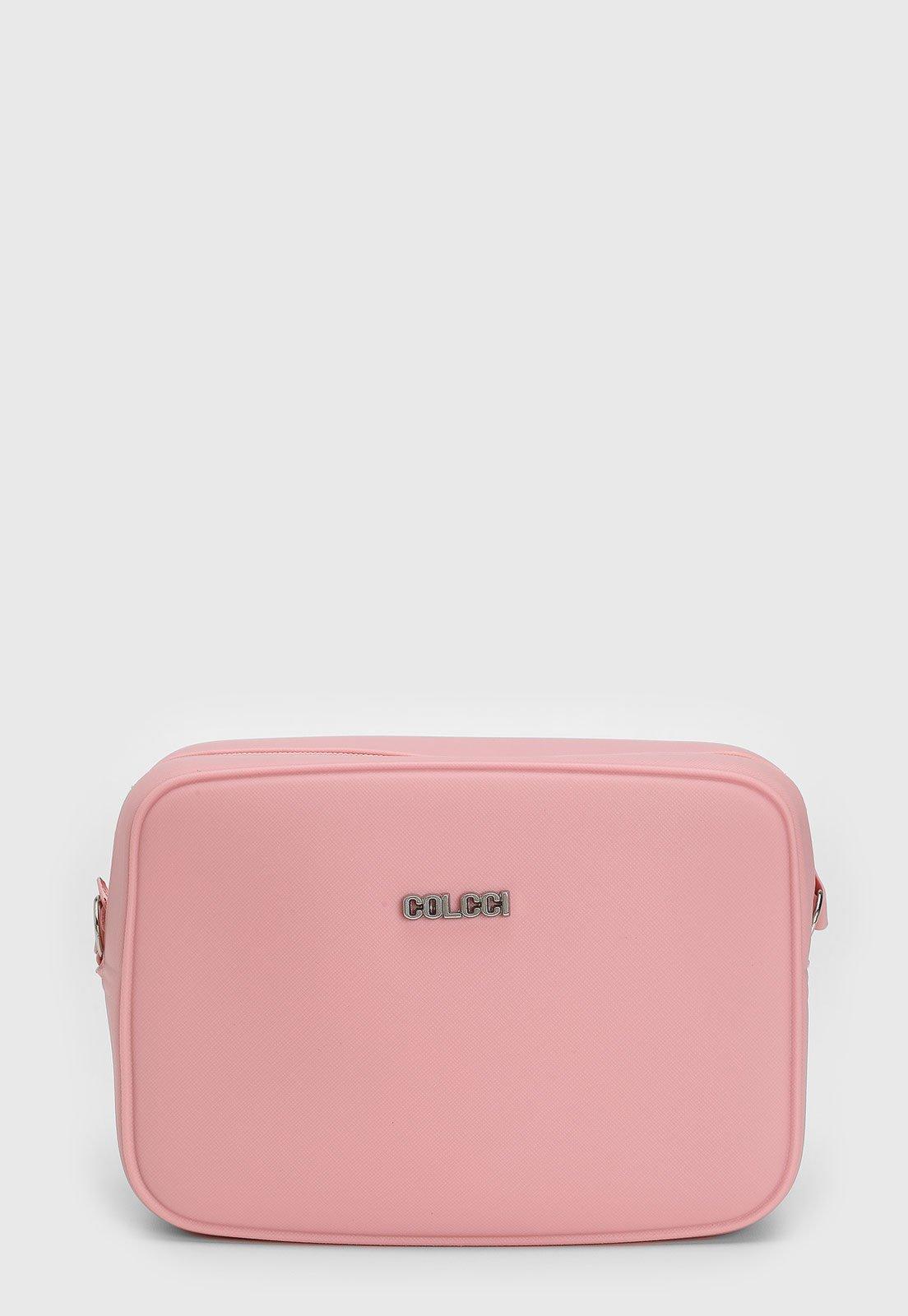 Bolsa Feminina Colcci Média Logo Metálico Rosa