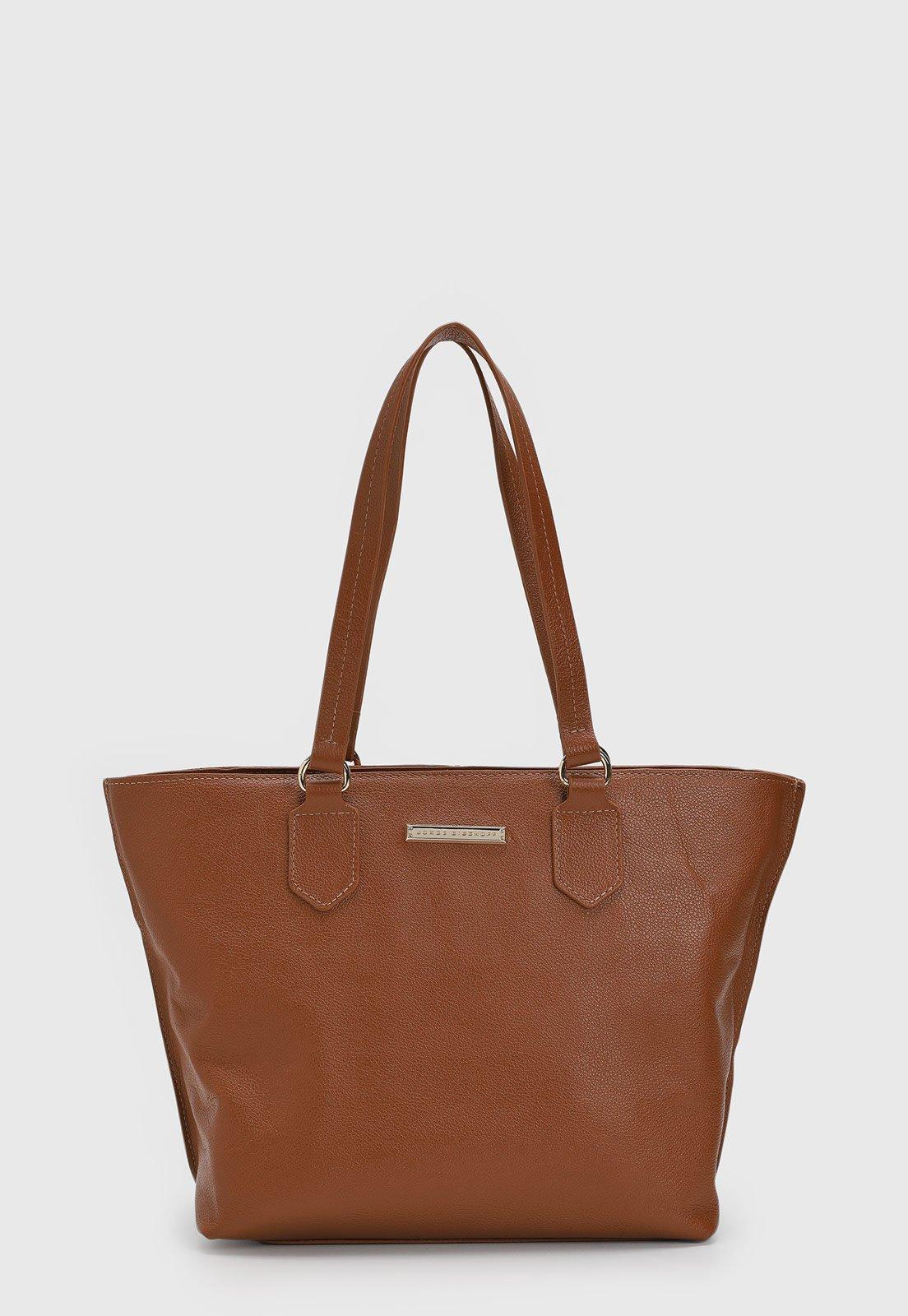 Bolsa Tiracolo Jorge Bischoff Aplicação Logo Caramelo