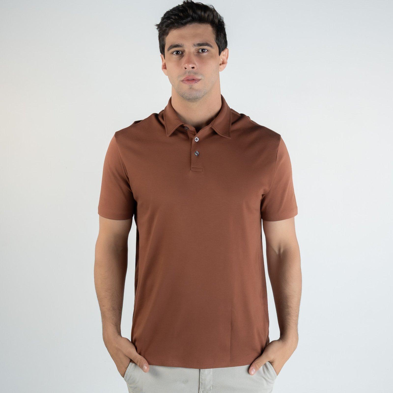 Camisa Polo Pima Oficina Reserva Marrom