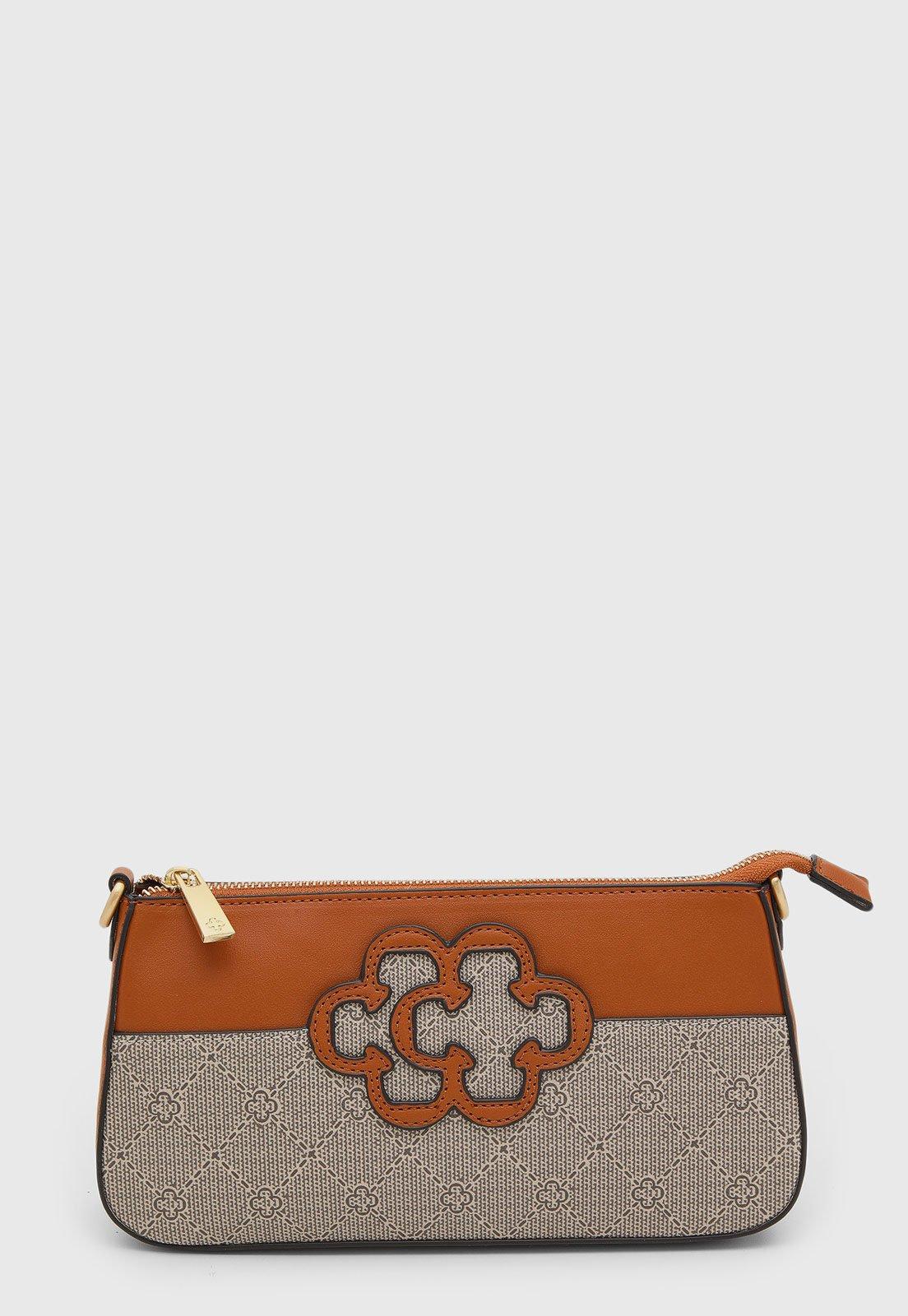 Bolsa Feminina Capodarte Monogram Retangular Caramelo