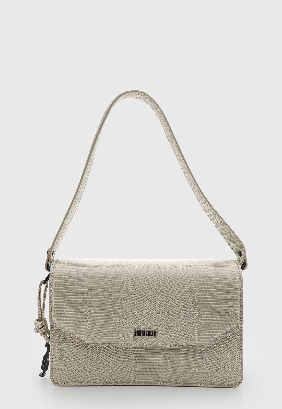 Bolsa Feminina Santa Lolla Lezard Off-White