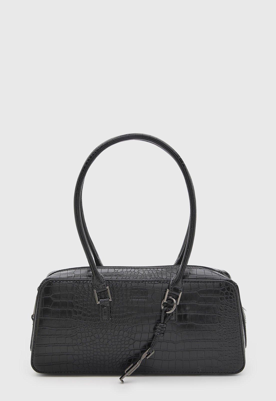 Bolsa Feminina Santa Lolla Croco Preta