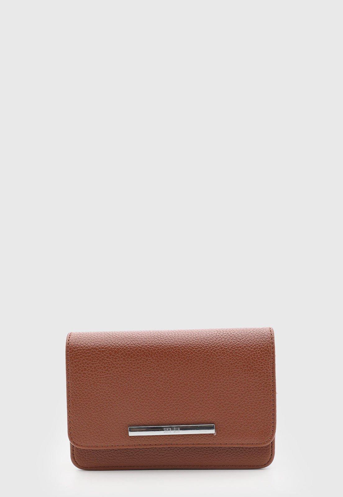 Bolsa Feminina Santa Lolla Pequena Texturizada Marrom