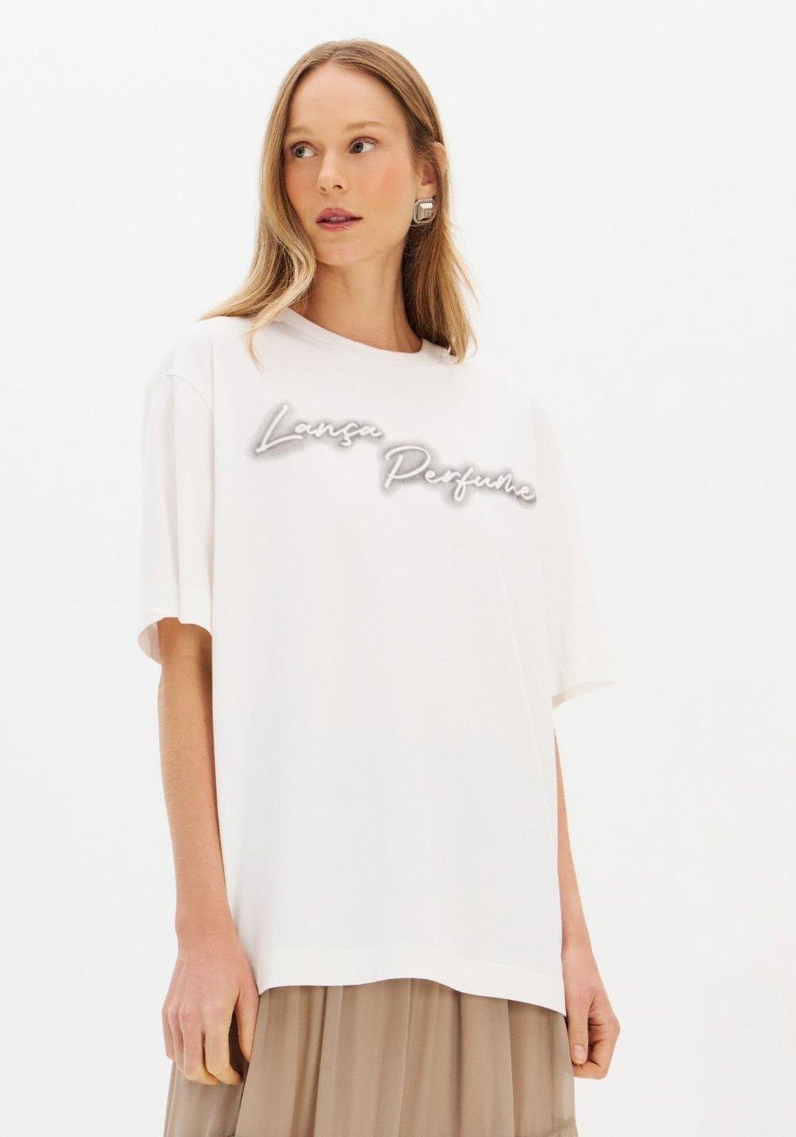 T-shirt Oversized Manga Curta Lança Perfume