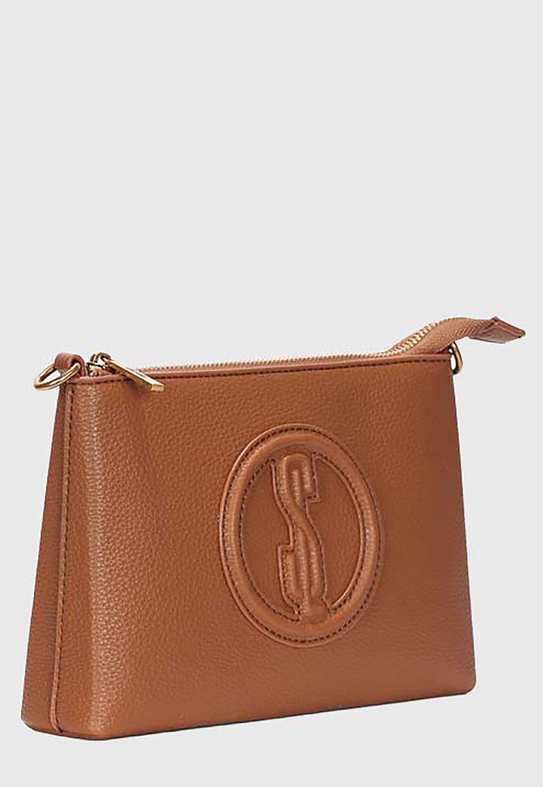 Bolsa Feminina Santa Lolla Pequena Logo Caramelo