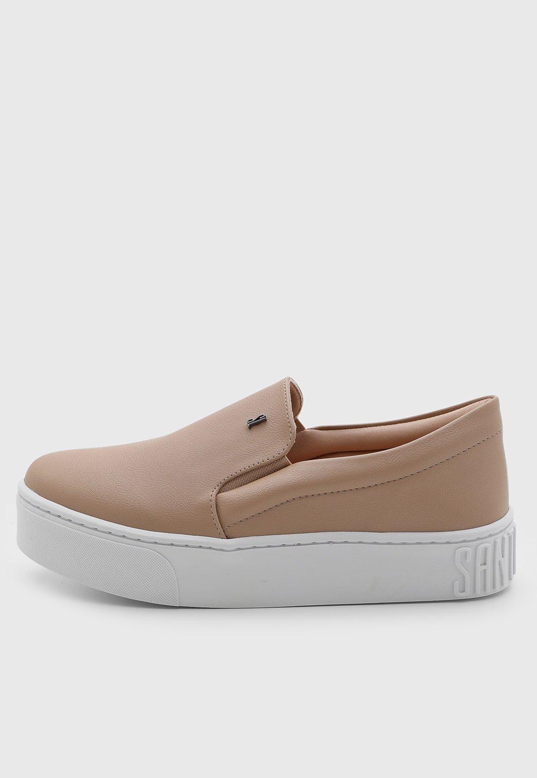 Tênis Feminino Santa Lolla Slip On Nude