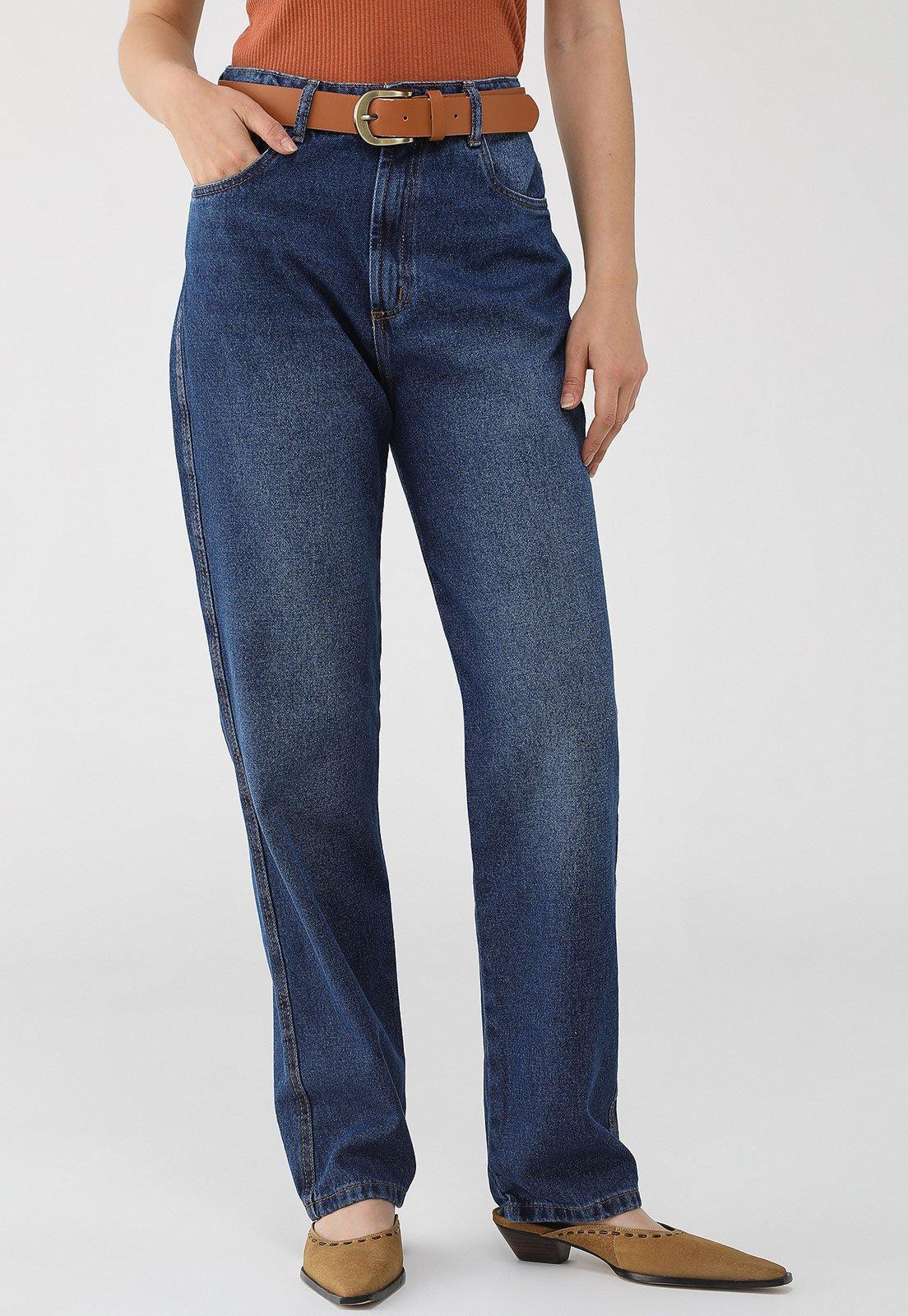 Calça Jeans Lança Perfume Reta Pocket Azul