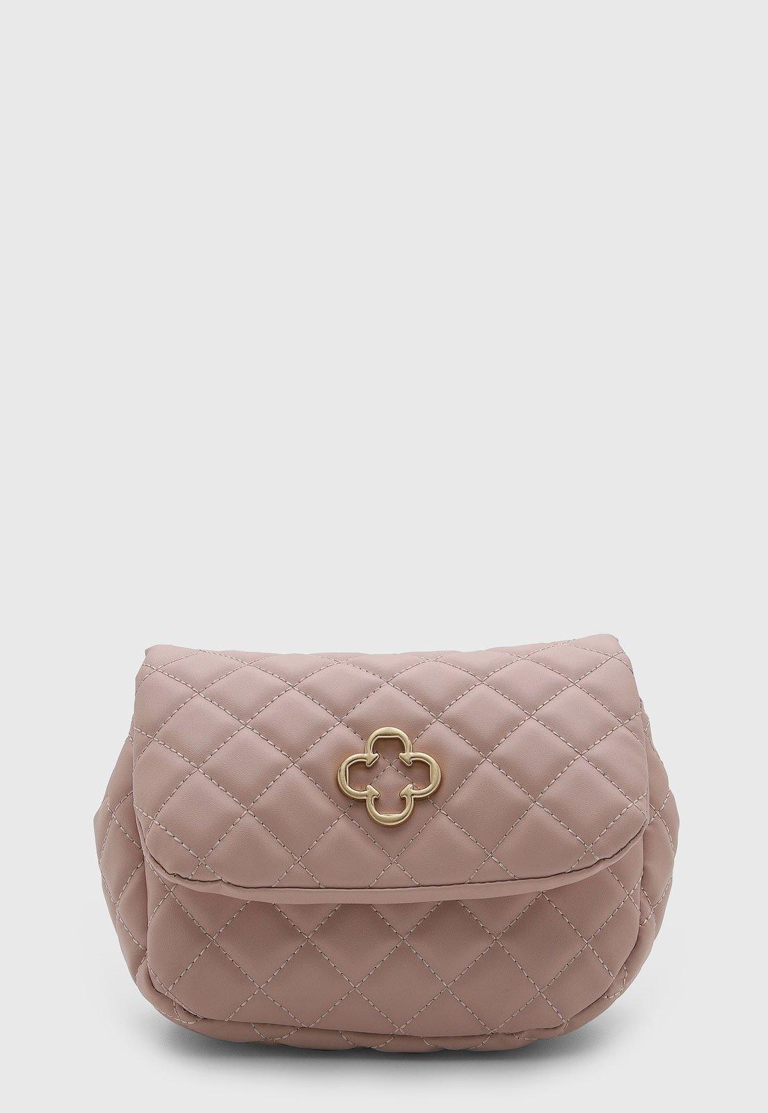 Bolsa Capodarte Crossbody Matelassê Nude