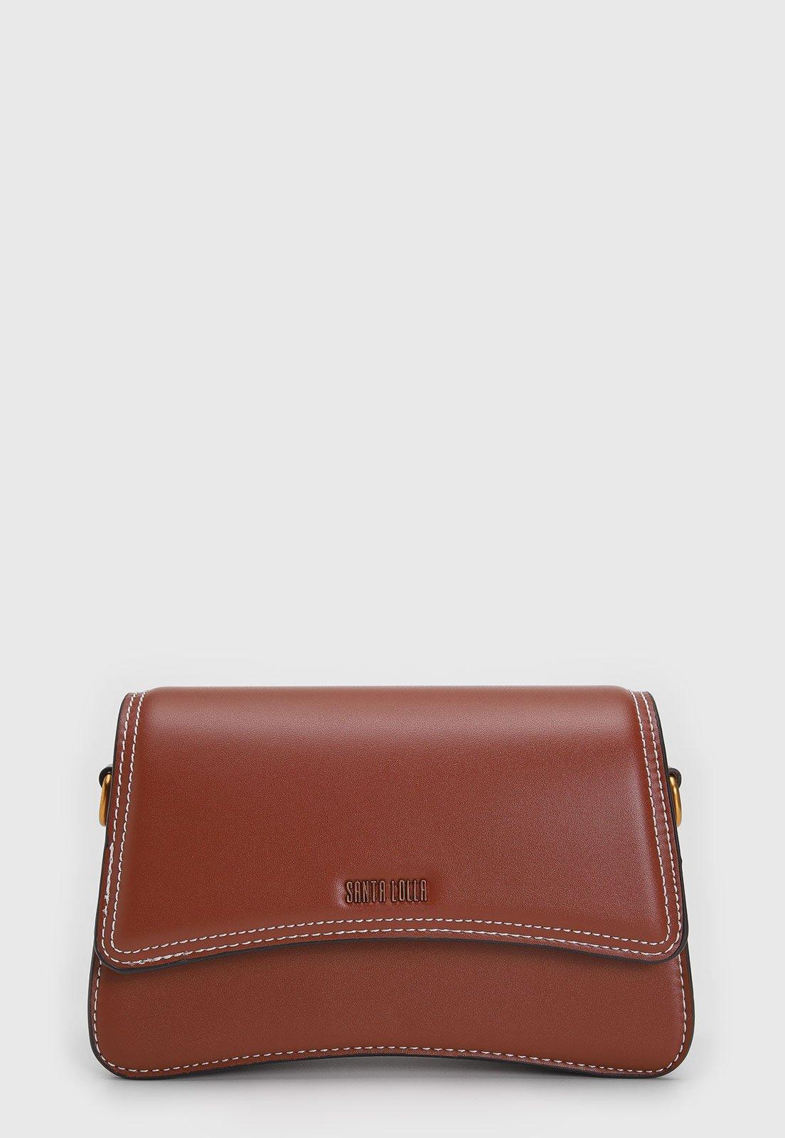 Bolsa Tiracolo Santa Lolla Pespontada Caramelo