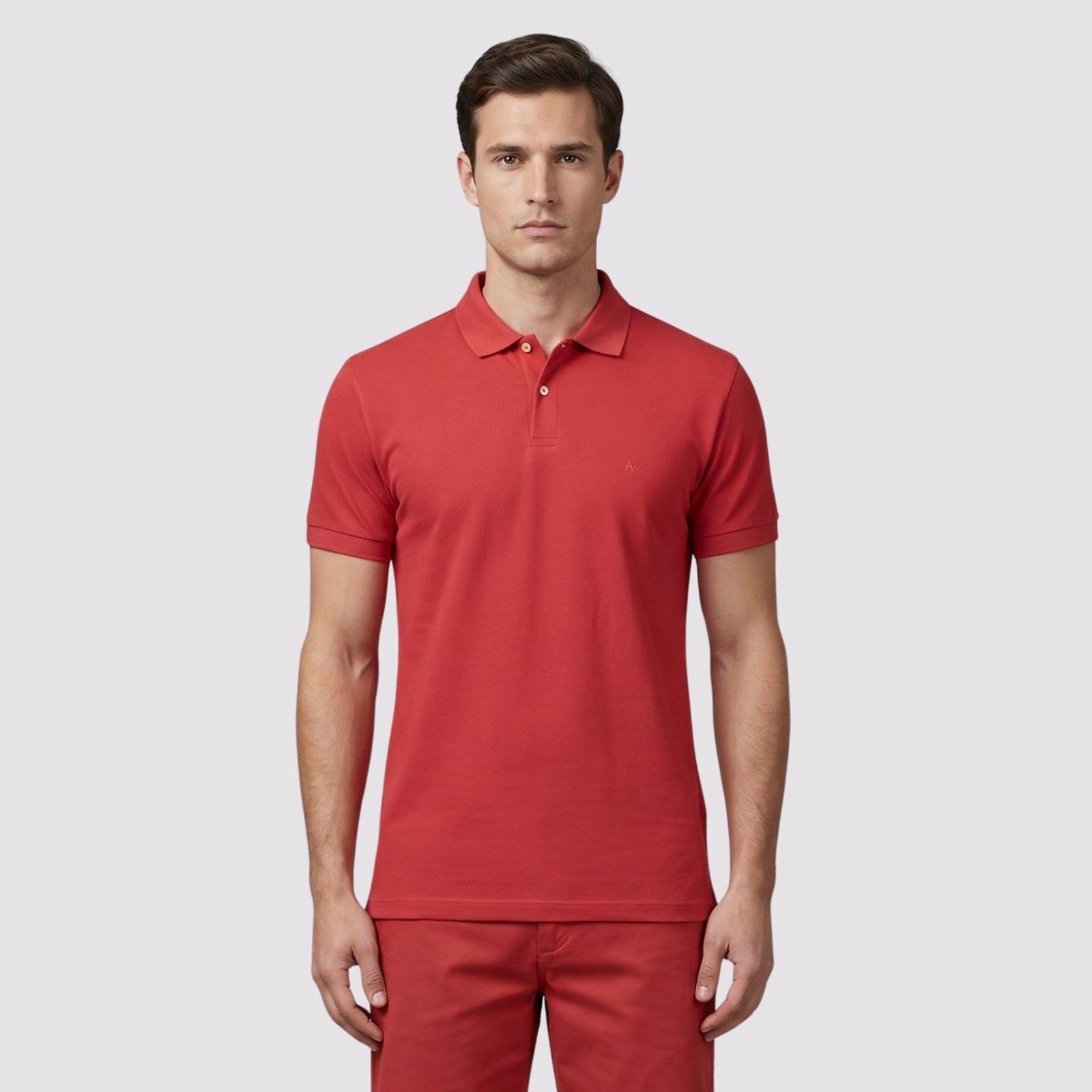 Polo Aramis Basica Piquet Log Vermelho