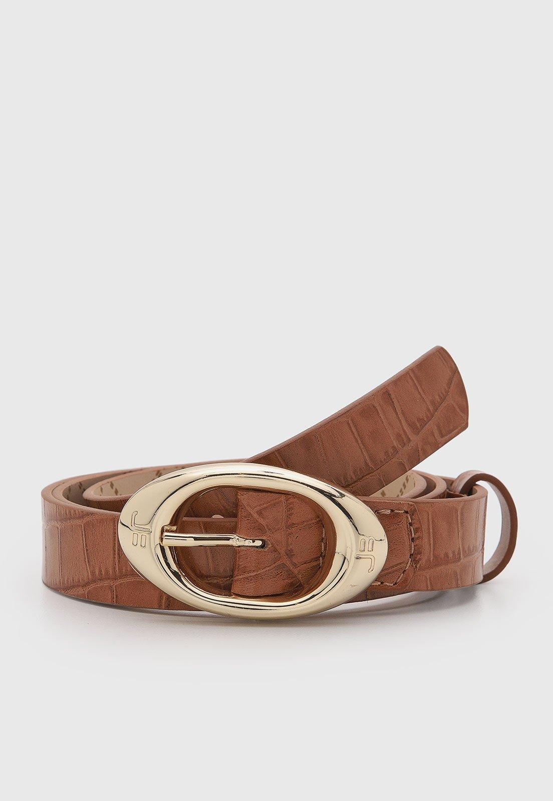 Cinto Feminino Jorge Bischoff Croco Marrom