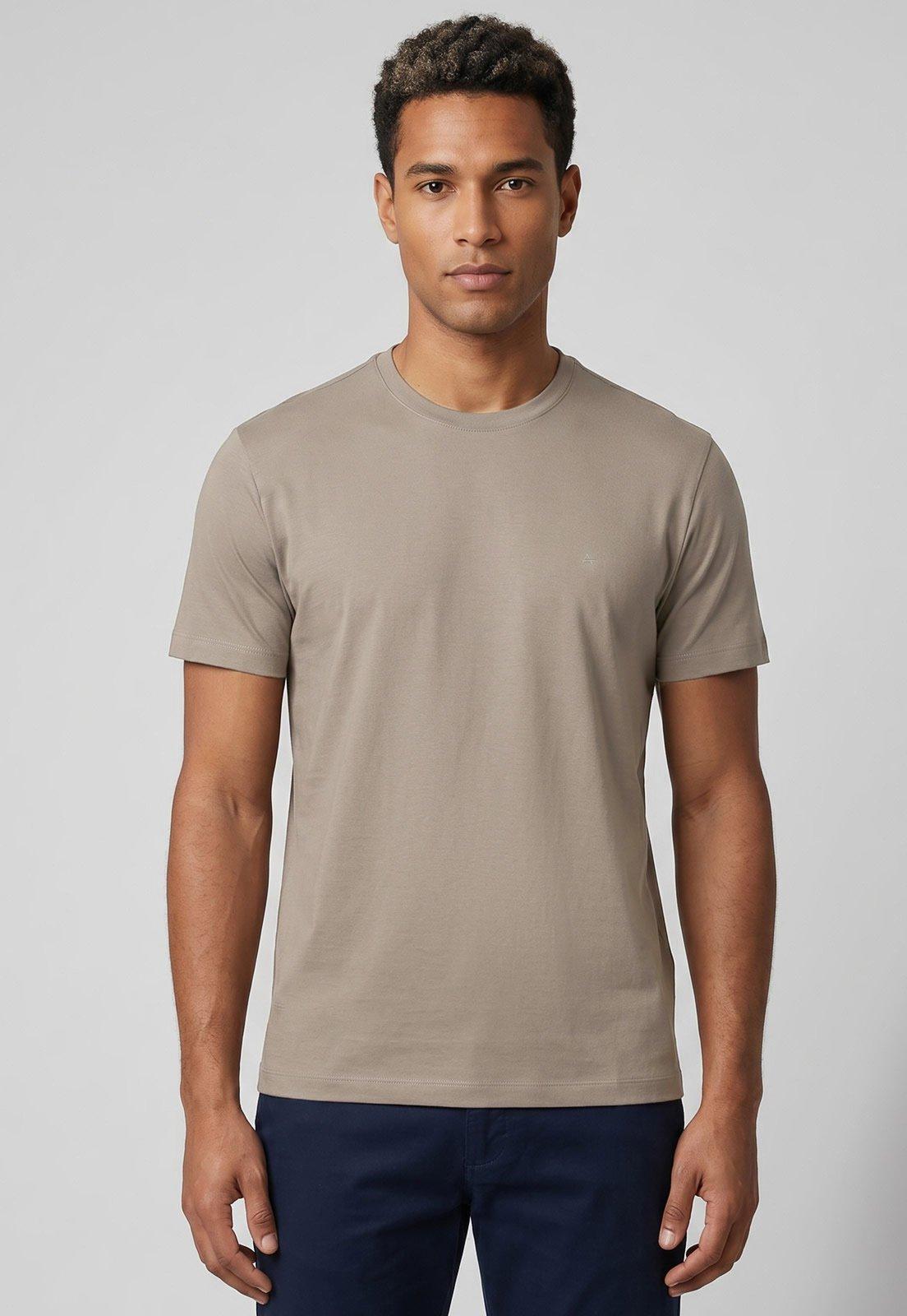 Camiseta Masculina Aramis Gola Redonda Cinza