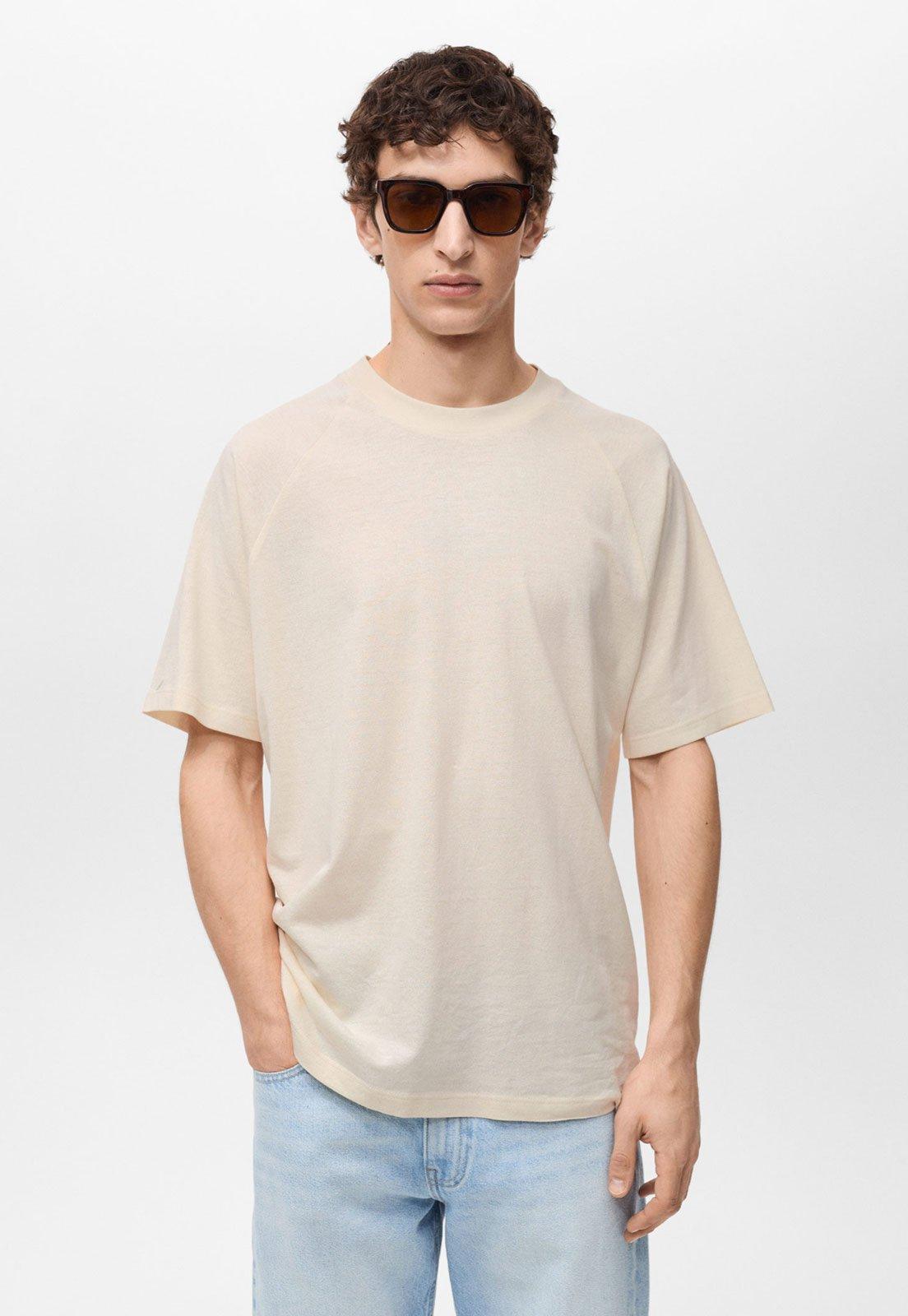 Camiseta Mango Reta Circo Bege