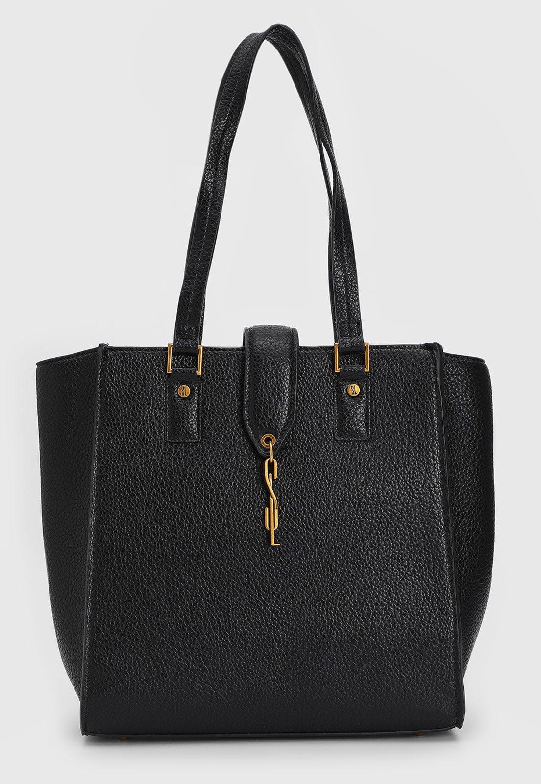 Bolsa Tiracolo Santa Lolla Lezard Preta