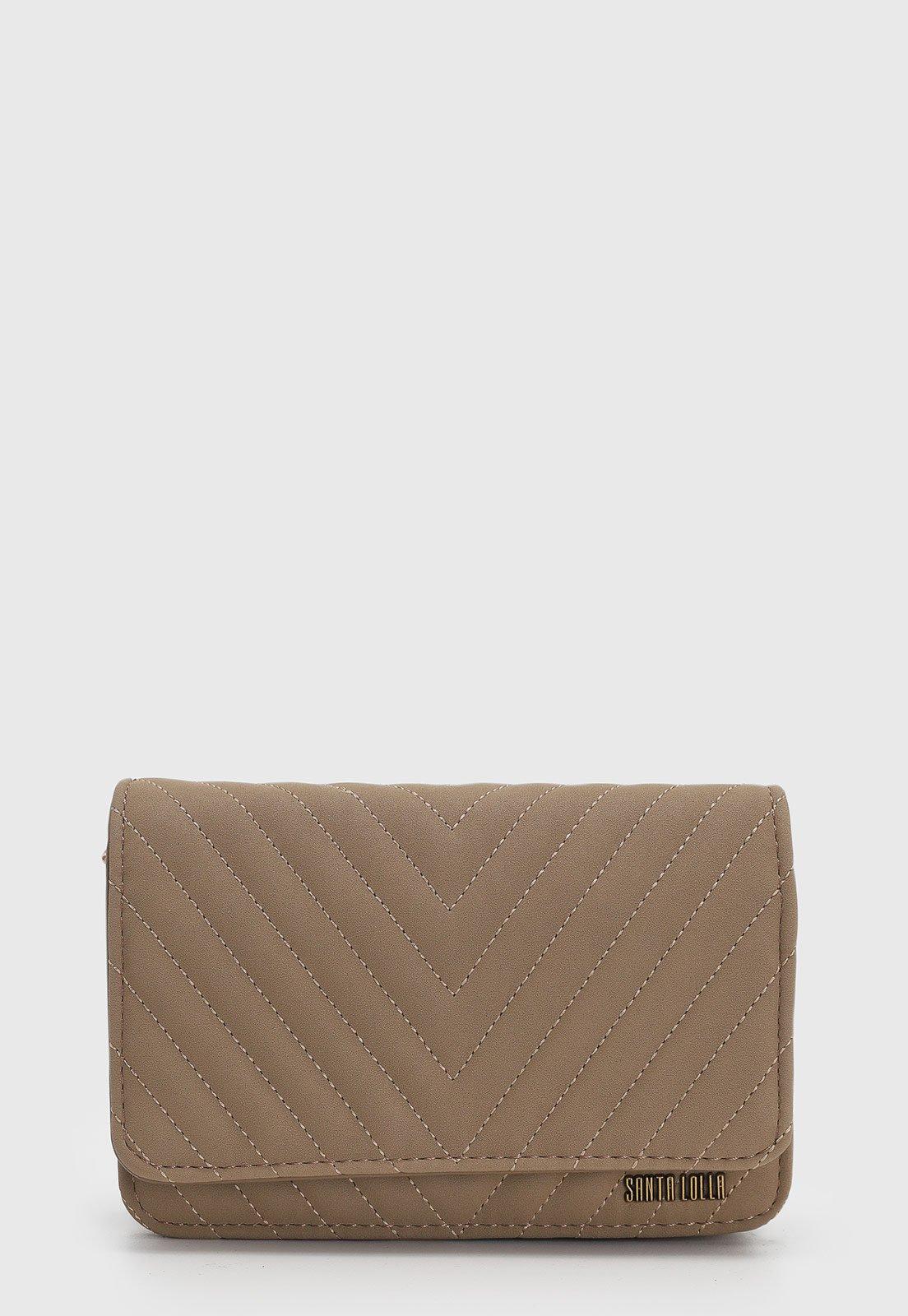 Bolsa Feminina Santa Lolla Matelassê Taupe