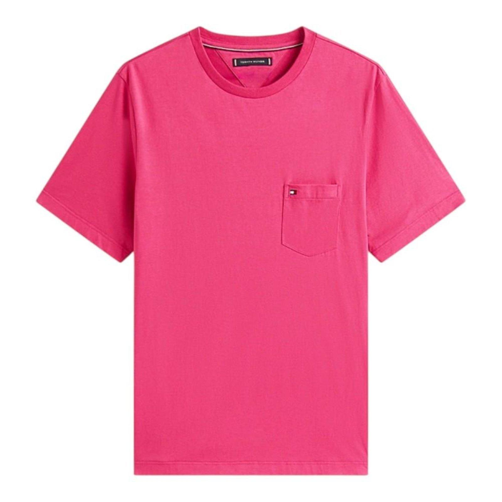 Camiseta Tommy Hilfiger Essential Pocket Tee Masculino Rosa