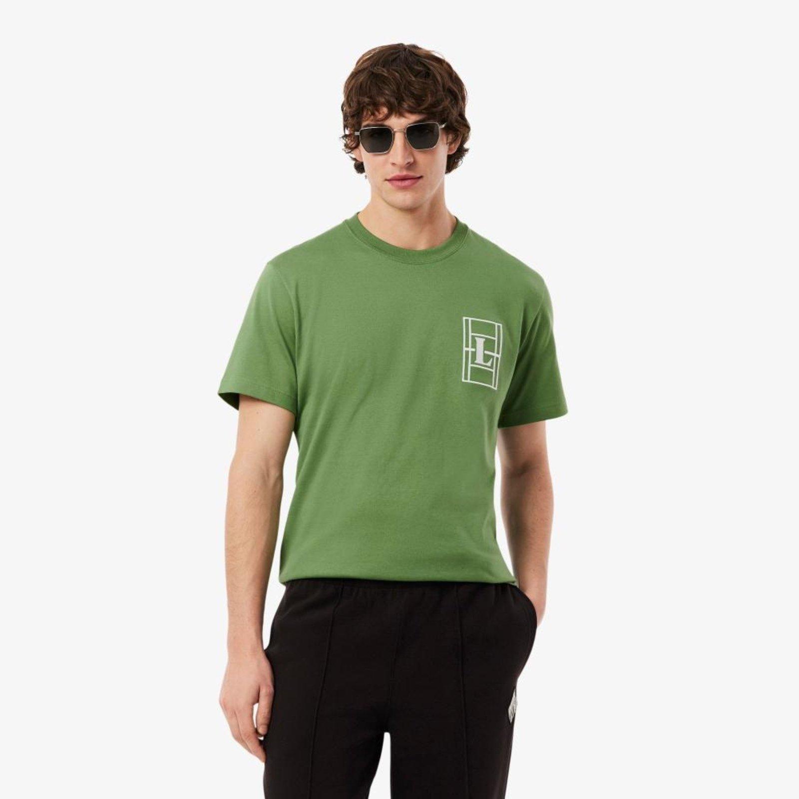 Camiseta de Malha Pesada Bordada Verde