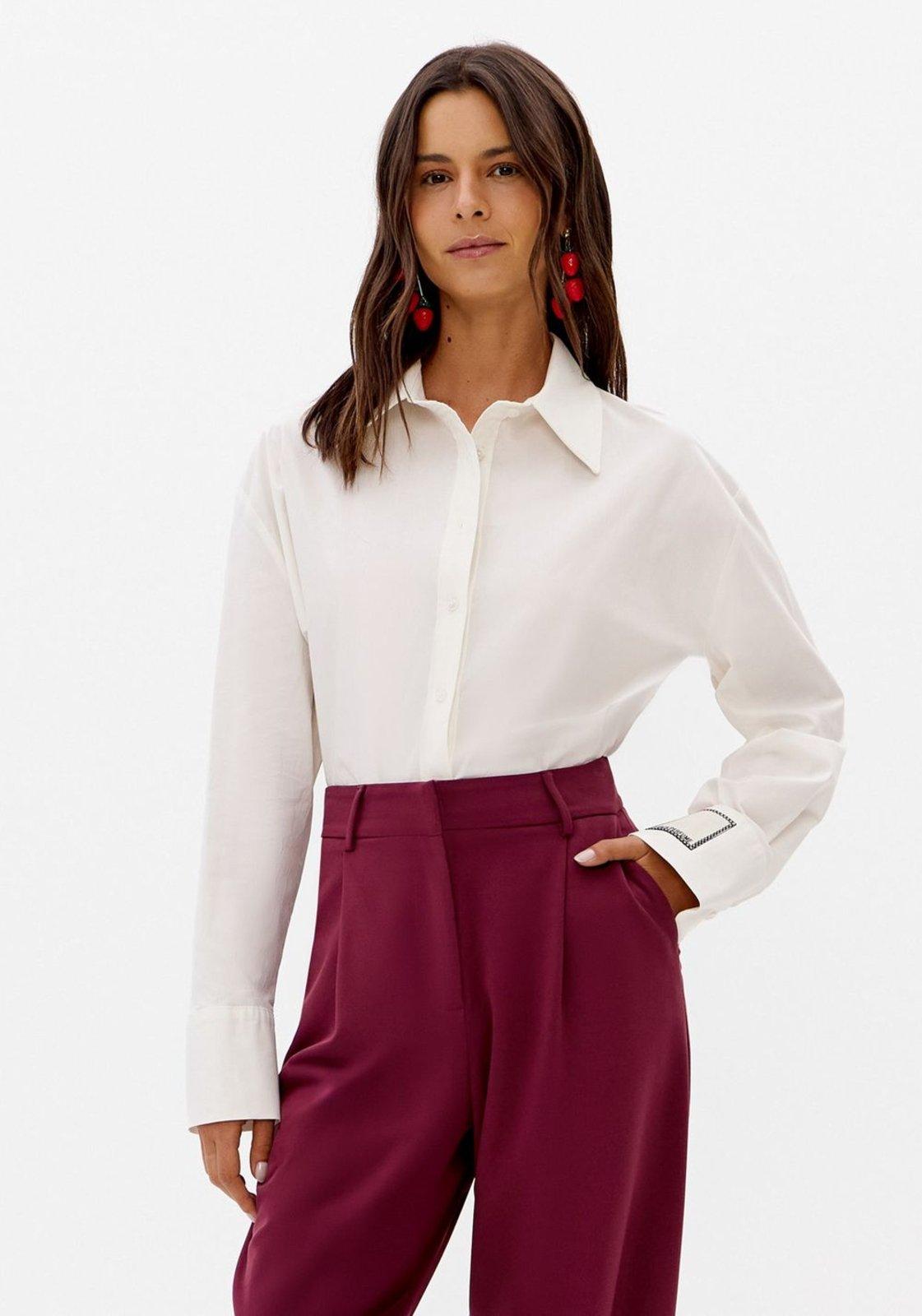 Camisa Manga Longa De Tricoline Lança Perfume