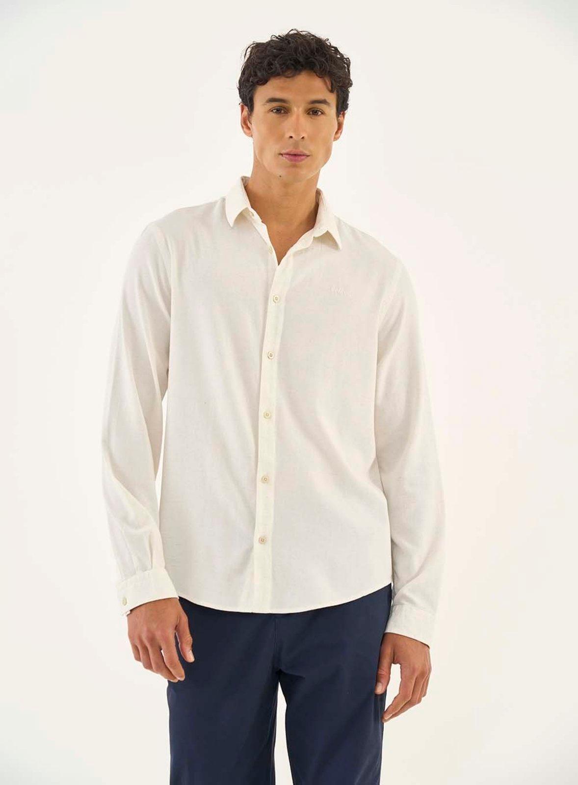 Camisa Masculina Manga Longa Relax Colcci Off Shell