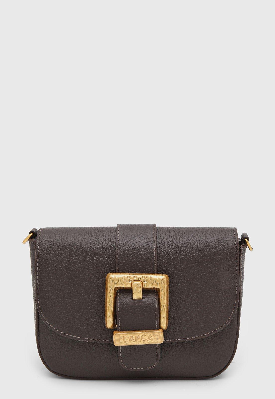 Bolsa Feminina Lança Perfume Couro Marrom