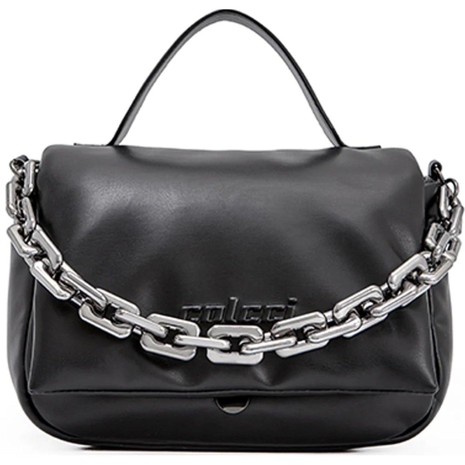 Bolsa Shoulder Colcci Relevo Pr25 Preto Feminino