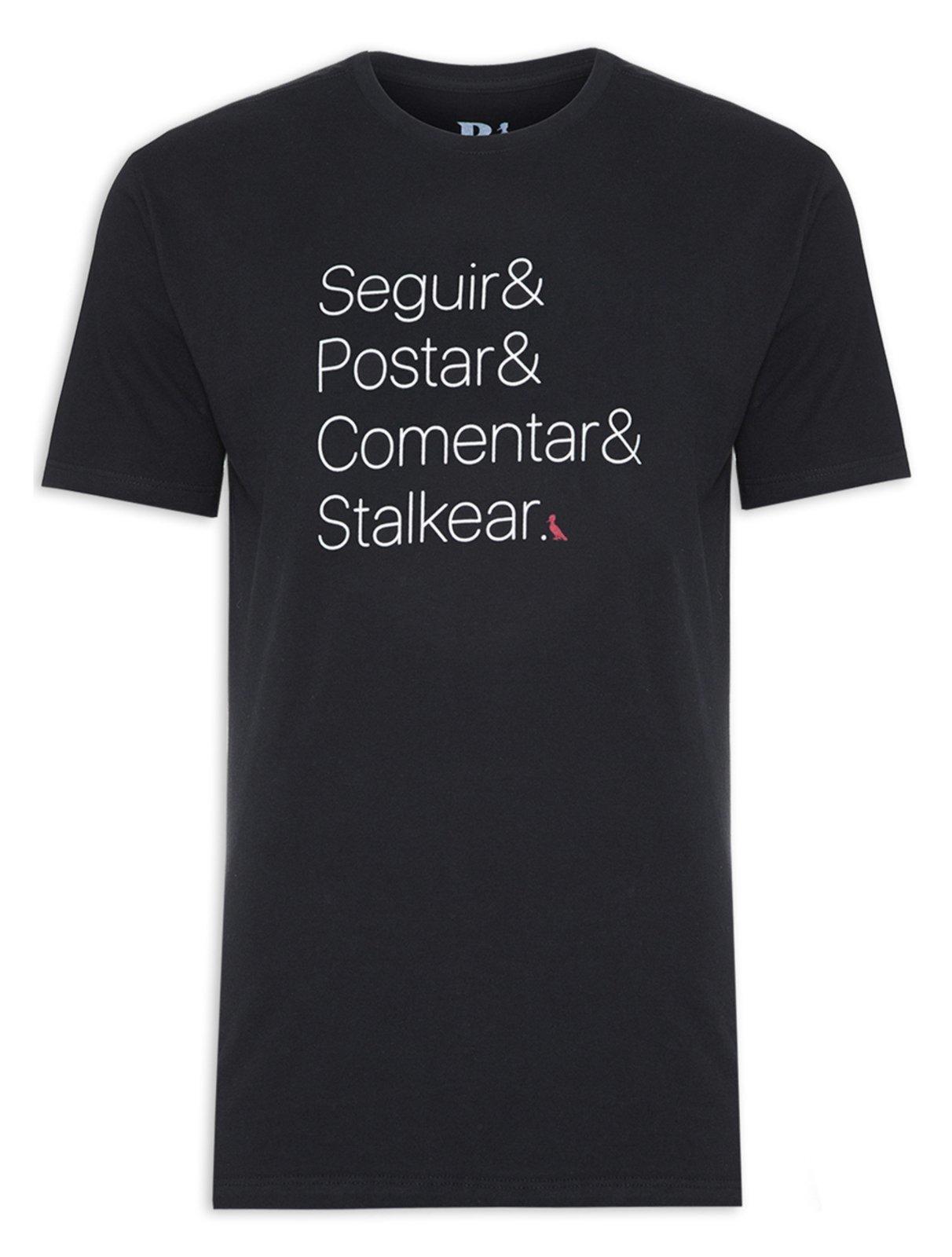 Camiseta Reserva Masculina Stalker Print Preta