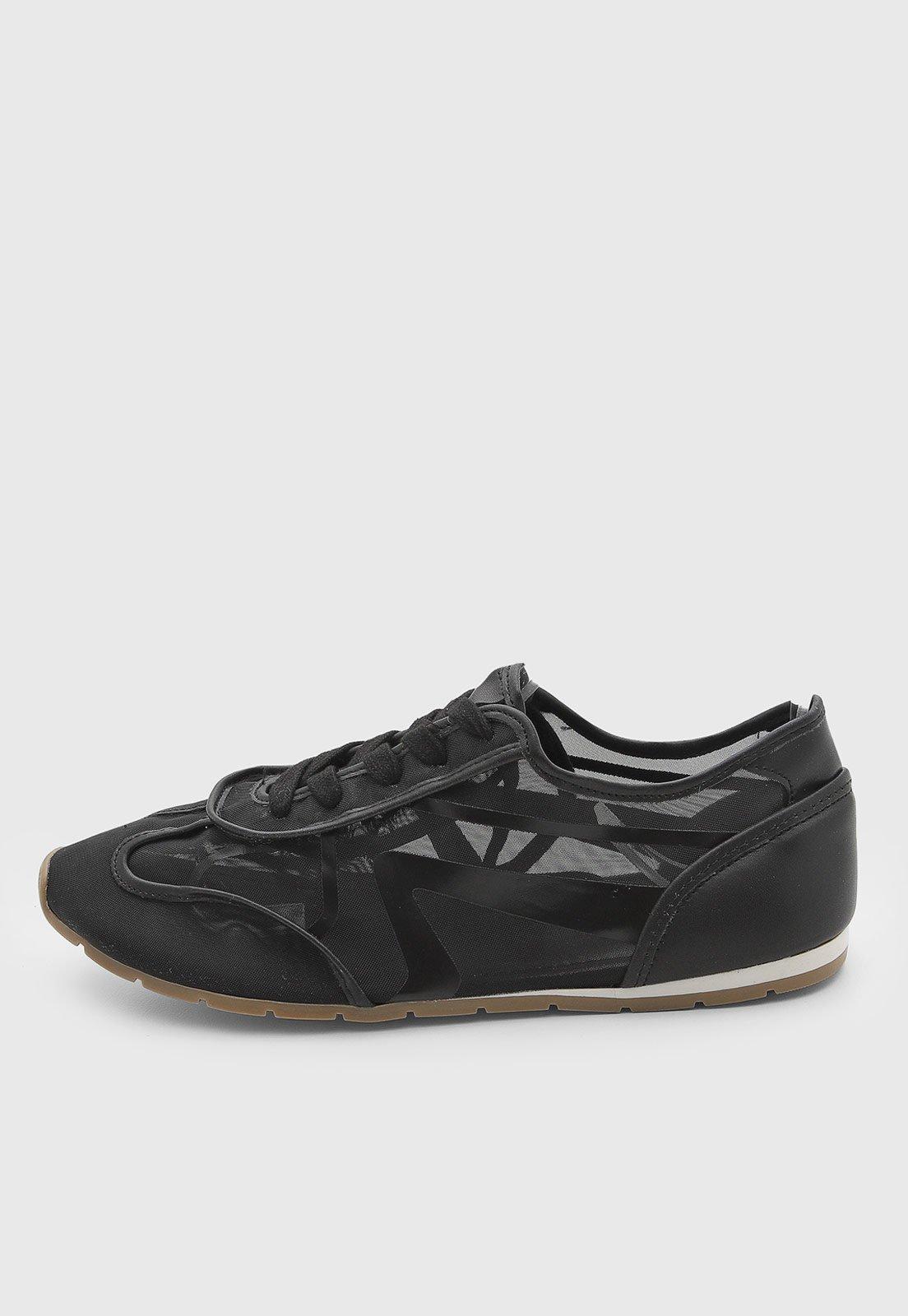 Tênis Feminino Arezzo Cadarço Preto