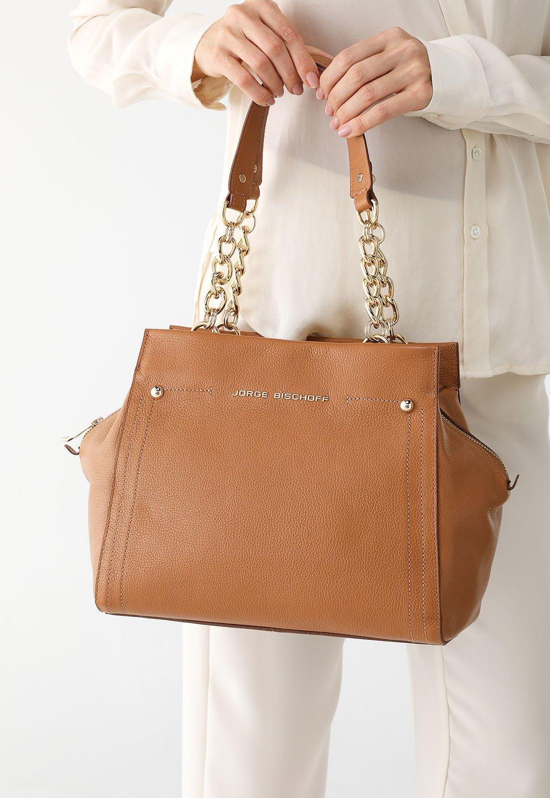 Bolsa Jorge Bischoff Correntes Caramelo