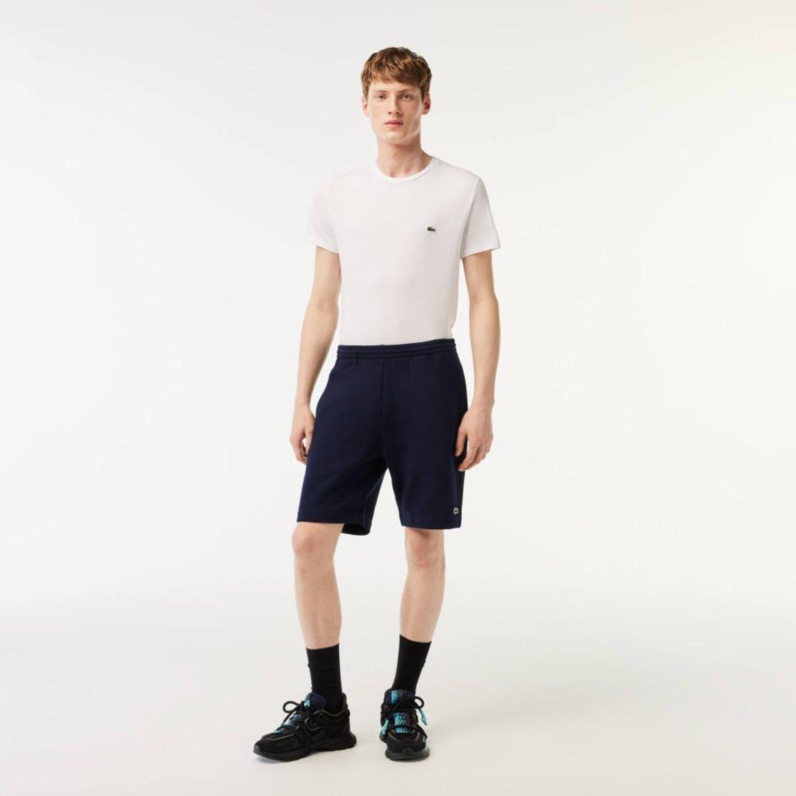 Bermuda Lacoste Moletom Lacoste Masculina Lisa Azul