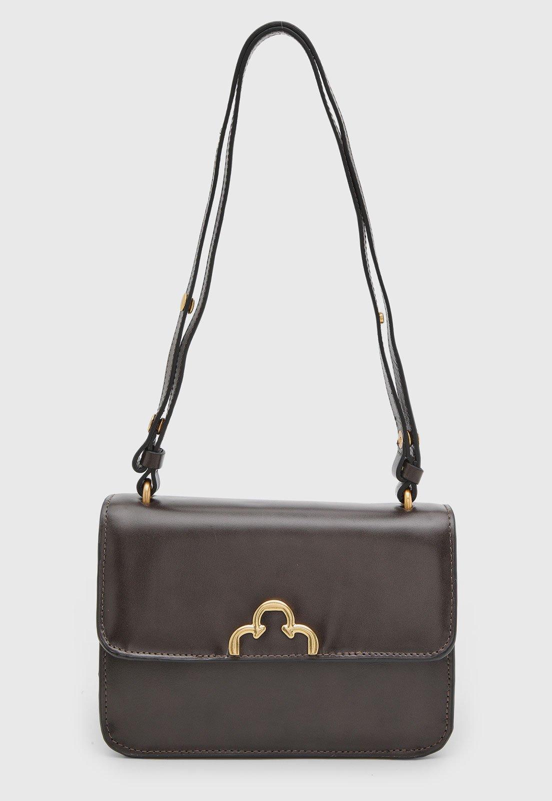 Bolsa Feminina Capodarte Couro Pequena Marrom